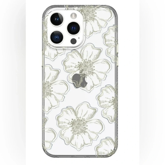 onn. Phone Case for iPhone 14 Pro Max - Glitter Floral - Picture 2 of 4